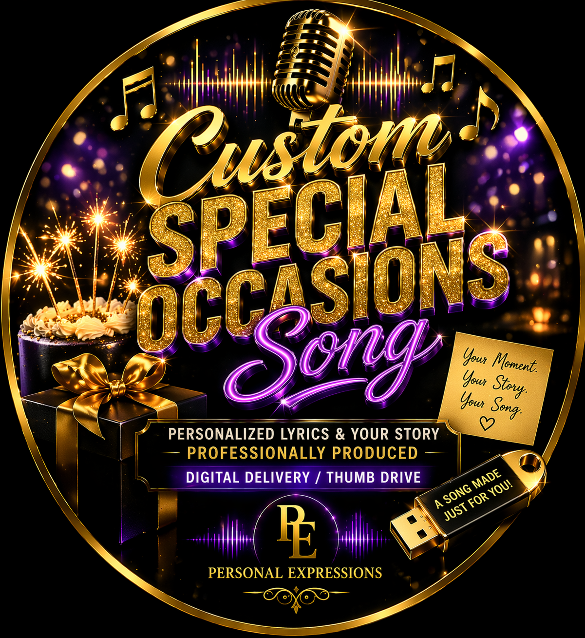 Special Occasions – Personalized Names & Love Story – Digital Delivery